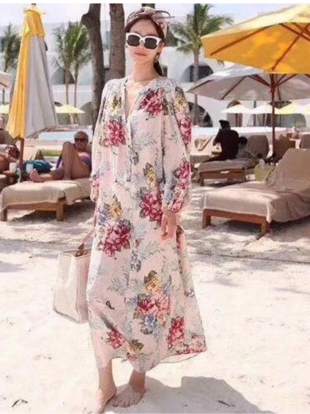 Zimmerman 100% linen Kali hibiscus tie dress - Picture 13 of 16